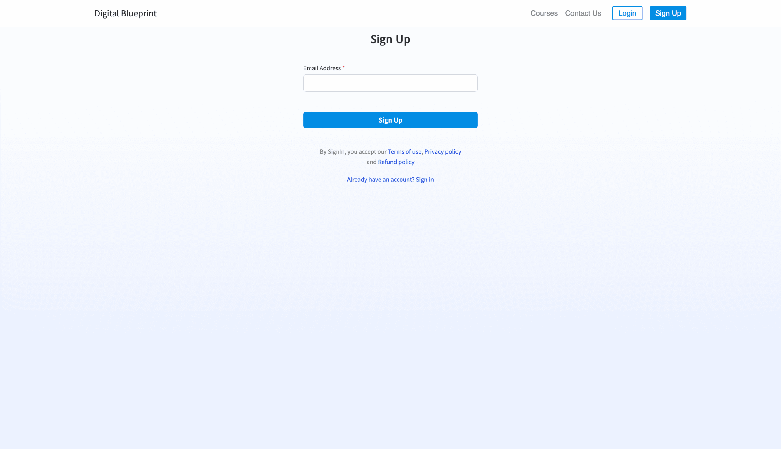 Signup